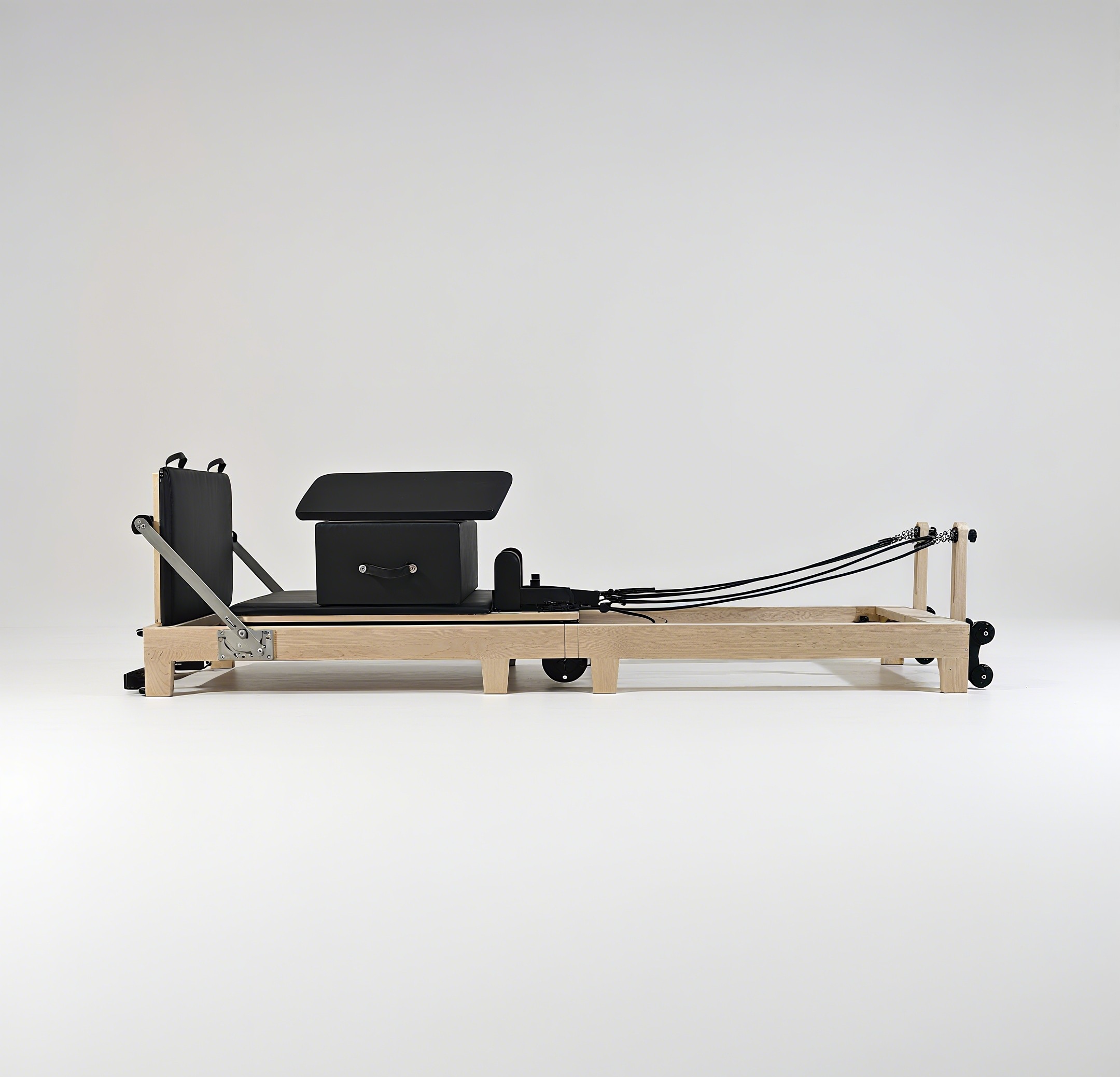 Pilates & Yoga Unleashed Studio - Foldable Maple Wood Pilates Reformer with