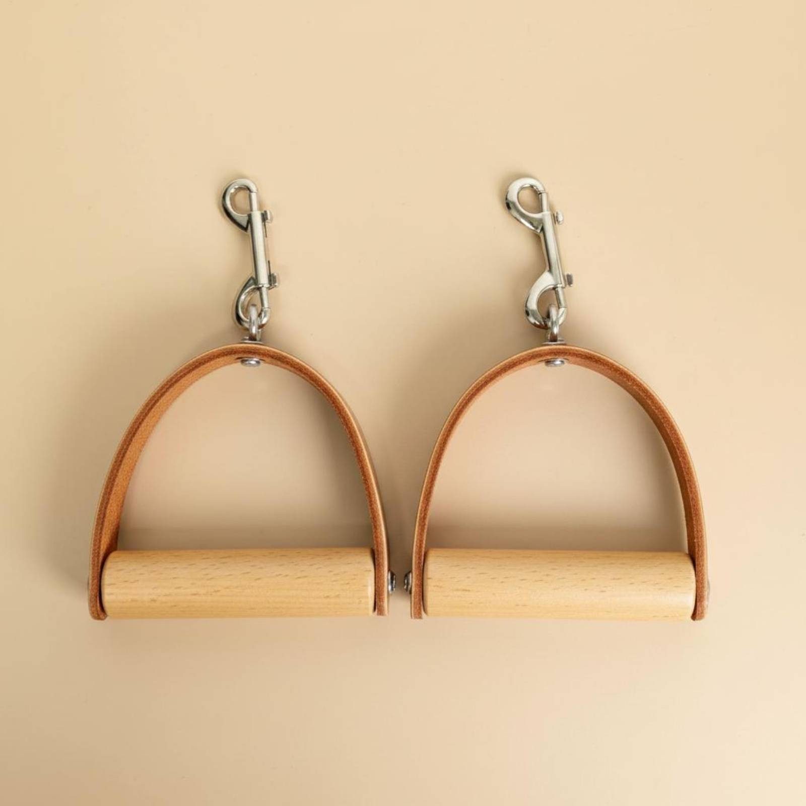 2 Pieces Leather Wood Handles  - Pilates & Yoga Unleashed Studio incelemesi ve fiyatı