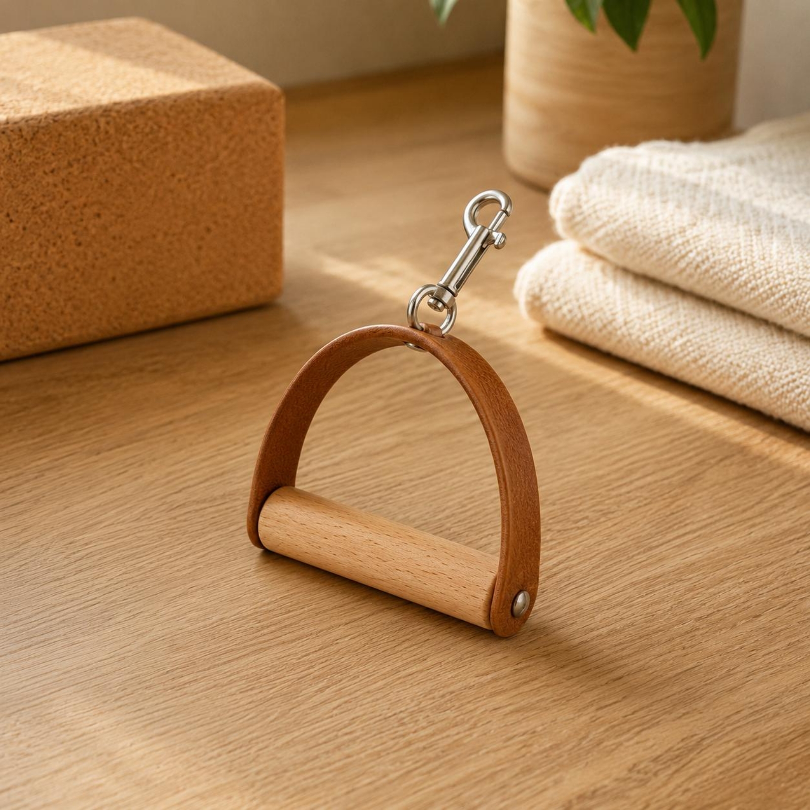 2 Pieces Leather Wood Handles  - Pilates & Yoga Unleashed Studio incelemesi ve fiyatı