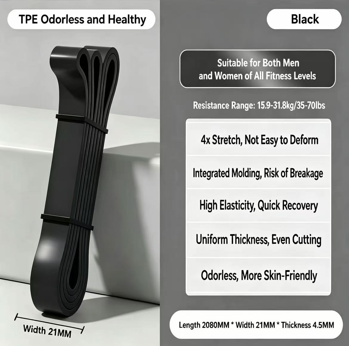 TPE Resistance Bands 6 Levels  - Pilates Yoga Difference incelemesi ve fiyatı